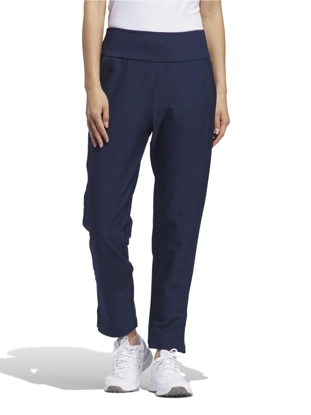 adidas Women Navy Solid Ankle Pant